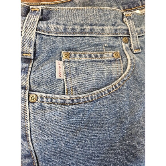 Carhartt Mens Straight Leg Jeans Size 36x32 Relaxed Fit Medium Wash B460DPS - Picture 2 of 9